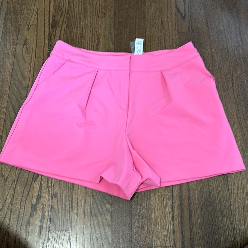 New York & Company Pink High Waist Stretch Shorts XXL